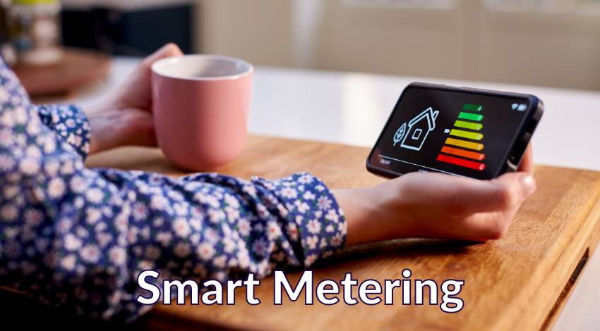Smart metering concept - controllo consumi con contatore intelligente